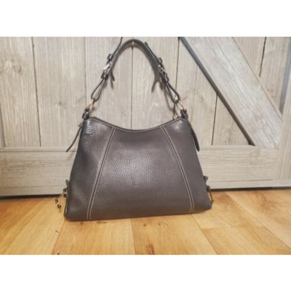 Dooney & Bourke Bkack Leather Pebble Small East/West Slouch Handbag Purse - Picture 2 of 12